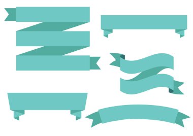 Vektör kurdele koleksiyonu. Kurdele pankartı ayarlandı.