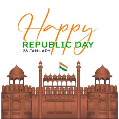 Hand drawn illustration of Indian Republic Day. vector illustration clipart