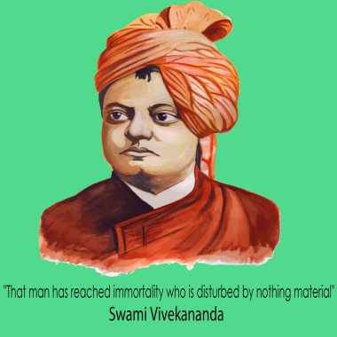 Swami vivekananda jayanti vektör görüntüsü