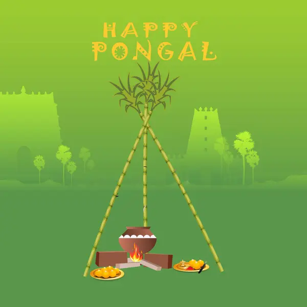  Görüntü Mutlu Pongal Tebrik Arkaplan Vektörü