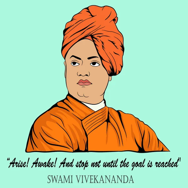Swami Vivekananda 'nın vektör illüstrasyonu- 