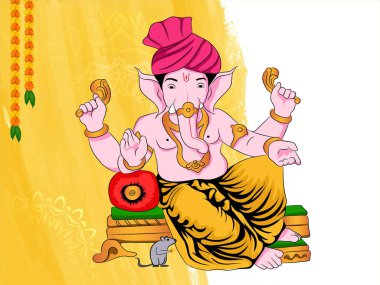 Happy Ganesh Chaturthi Indian festival celebration background vector