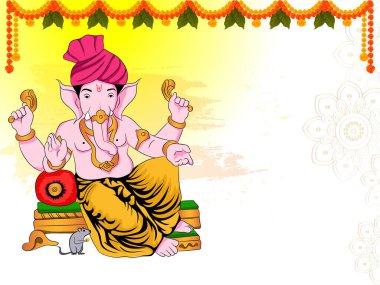 Ganesh Chaturthi zemin üzerinde Lord Ganpati