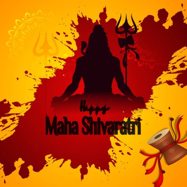 Shivratri için Tanrı Shiva 'nın Maha shivratri vektör çizimi