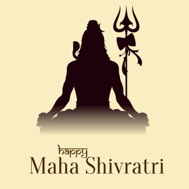 Maha Shivratri Hindu Festivali 'nin vektör illüstrasyonu