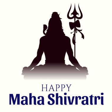 Maha Shivratri Hindu Festivali 'nin vektör illüstrasyonu