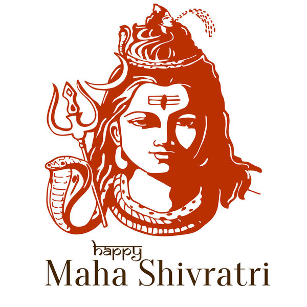 Vector illustration of Maha Shivratri hindu festival