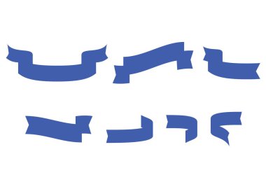 Kurdele pankartı. Mavi kurdeleler.