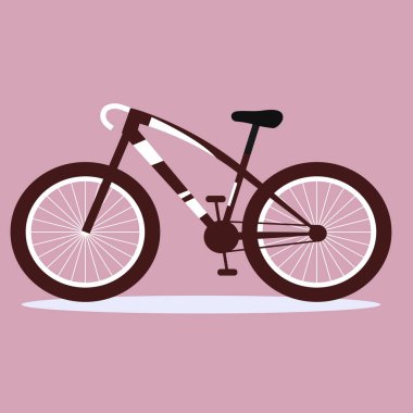 Dağ manzarasının düz vektör illüstrasyonu veya sporcunun kullandığı atlama bisikleti.