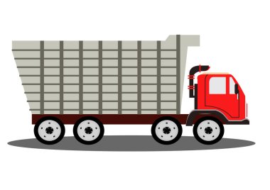 vektör çizim damperli kamyon.