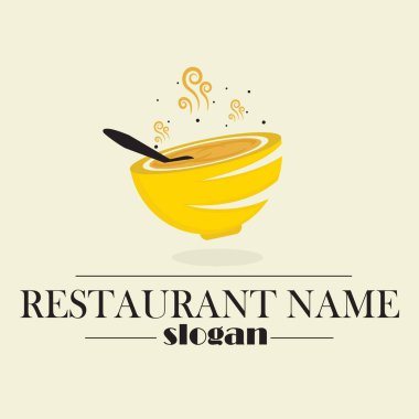 Çin Lokantası Logo Çubuğu Vektörü. Düzenlemesi kolay
