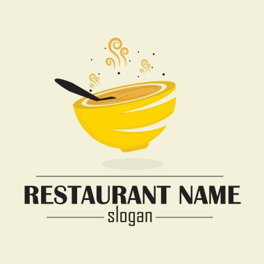 Çin Lokantası Logo Çubuğu Vektörü. Düzenlemesi kolay