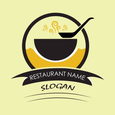 Çin Lokantası Logo Çubuğu Vektörü. Düzenlemesi kolay