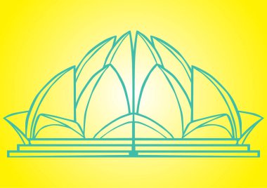 Vektör Çizimi Lotus Tapınağı Simgesi