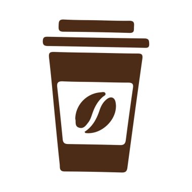 Tek kullanımlık kahve vektörü illüstrasyonu