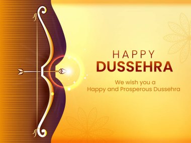 Dussehra festivali için Rama 'nın yay ve titreşimli resmi ve Ravana.