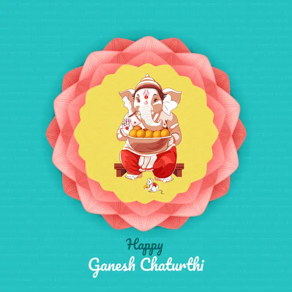 Stock vector Ganesh Chaturthi Template with background