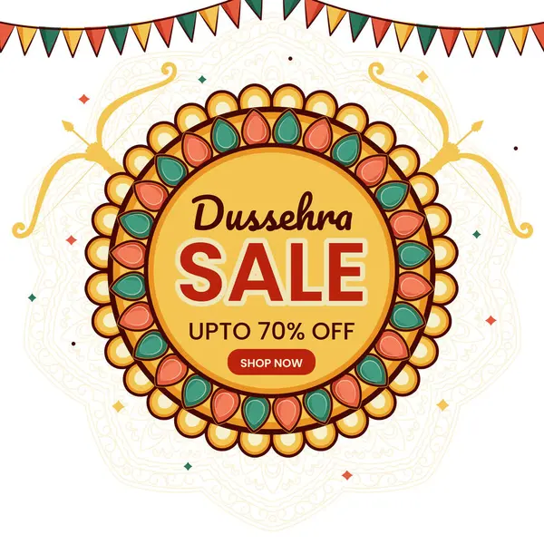 Stock vector Big Festive Sale and Dussehra Sale promotion banner and poster background for festival season