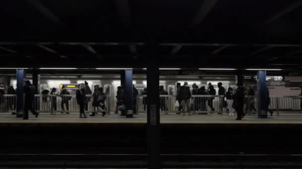 Neergeschoten Brooklyn New York City Tijdens Winter — Stockvideo