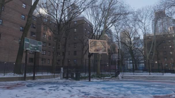 ニューヨーク市の冬の朝に撮影 — ストック動画