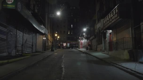 在纽约市曼哈顿的夜晚被枪杀 — 图库视频影像