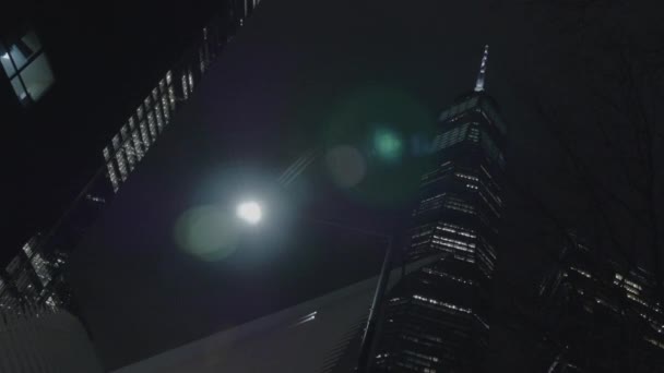 Disparo Una Noche Invierno Ciudad Nueva York — Vídeo de stock