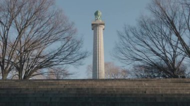 Hapishane Gemisi Şehitleri Anıtı 'nın çekimleri. Fort Greene Park, Brooklyn 'de bir kış öğleden sonra vuruldu..