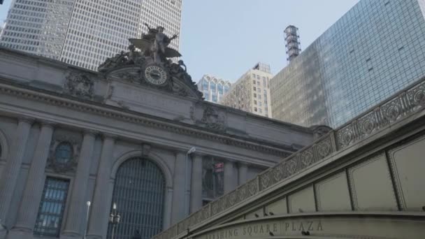 Handheld Tiro Estabelecimento Nova York Citys Grand Central Station Uma — Vídeo de Stock