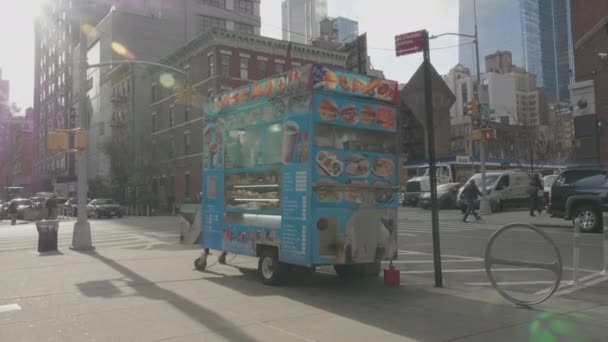Кишеньковий Знімок Продовольчої Вантажівки Нью Йорку — стокове відео