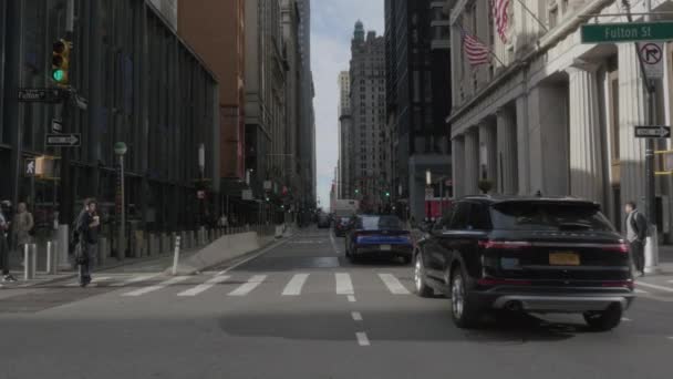 Prise Vue Manuelle Circulation Dans Lower Manhattan — Video