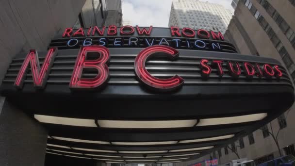 Toma Mano Rainbow Room Nbc Studios — Vídeos de Stock