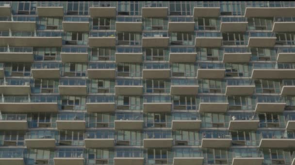Finestre Balconi Moderno Condominio New York Girato Hunters Point Queens — Video Stock