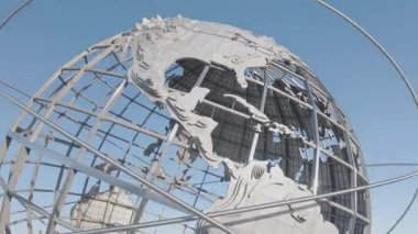 Kış sabahı Flushing Meadows Corona Parkı 'nın havadan görünüşü. Queens, New York 'ta çekildi..