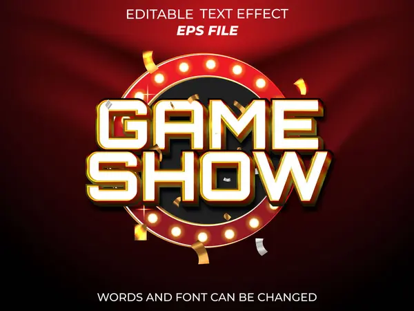 oyun gösterimi metin efekti, yazı tipi düzenlenebilir, tipografi, 3D metin. vektör şablonu
