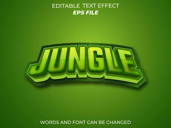 Orman düzenlenebilir metin efekti 3 boyutlu, yazı tipi düzenlenebilir, tipografi. vektör şablonu