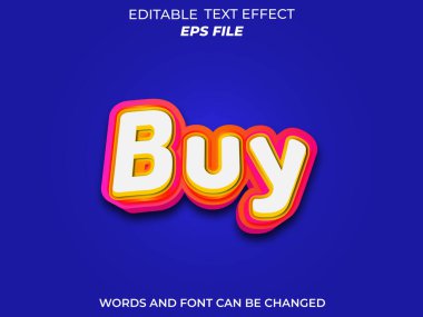 Metin efekti al, düzenlenebilir, logo ve ticari marka için 3D metin al. vektör şablonu