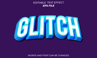 hata metin efekti, yazı tipi düzenlenebilir, tipografi, 3D metin. vektör şablonu