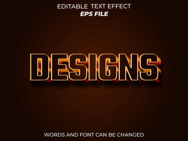 Yörünge metin efekti, yazı tipi düzenlenebilir, tipografi, 3D metin dizayn eder. vektör şablonu