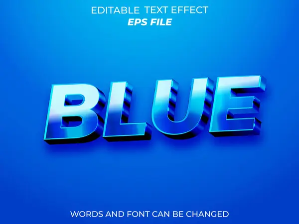 stock vector blue text effect, font editable, typography, 3d text. vector template