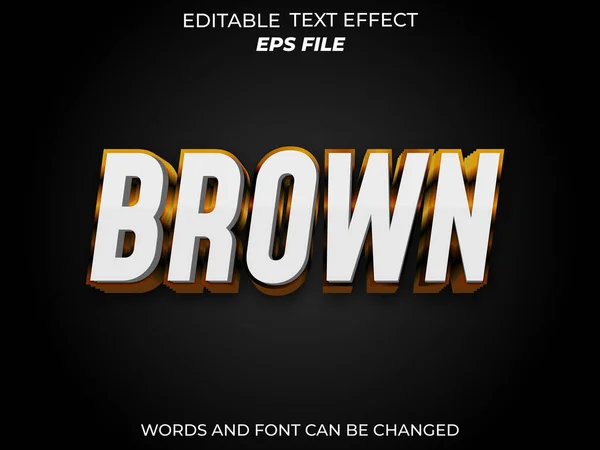 kahverengi metin efekti, yazı tipi düzenlenebilir, tipografi, 3D metin. vektör şablonu