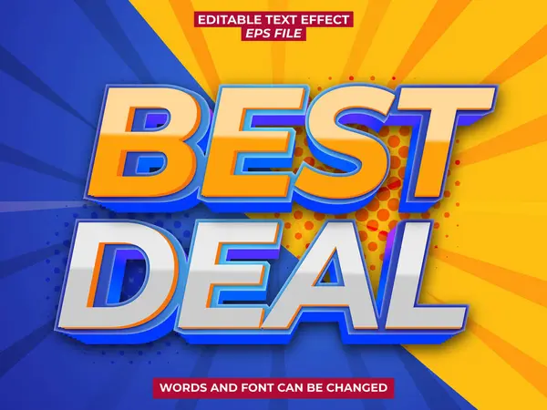 stock vector best deal text effect, font editable, typography, 3d text. vector template