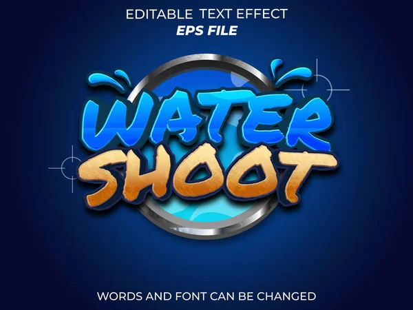 su çekimi metni efekti, yazı tipi düzenlenebilir, tipografi, oyunlar için 3D metin. vektör şablonu