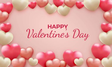 Sevgililer Günü geçmişi. Bayrak ya da tebrik kartı için. Vektör illüstrasyonu