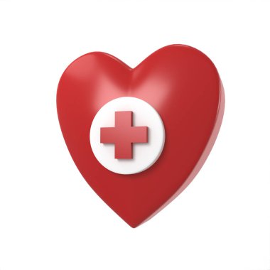 Kalp atışı çizgisi olan kırmızı bir kalp ikonu.