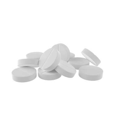 Beyaz arka planda beyaz haplar