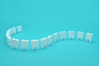 Photo 3d render of teeth