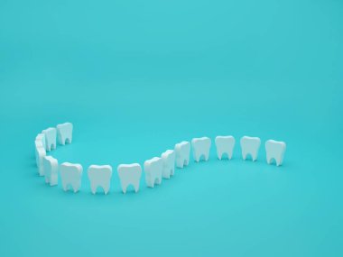 Photo 3d render of teeth