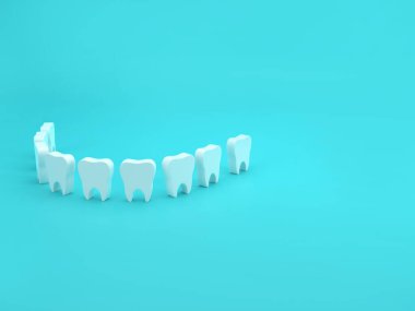 Photo 3d render of teeth