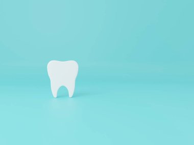 Mavi arka planda açık mavi arkaplan olan bir diş fotoğrafı.