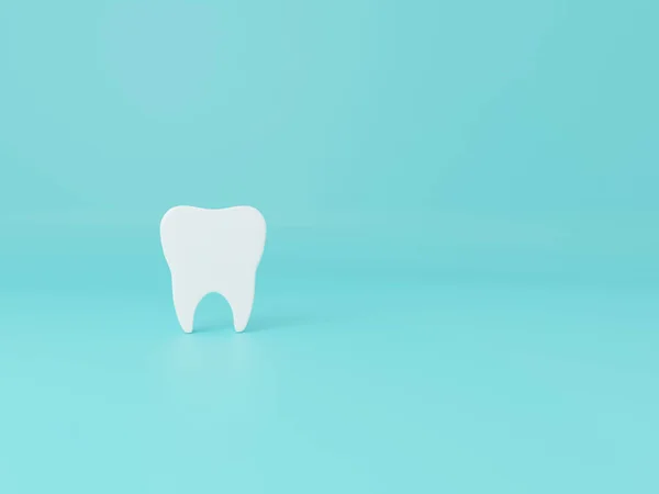 Photo a tooth is on a blue background with a light blue background